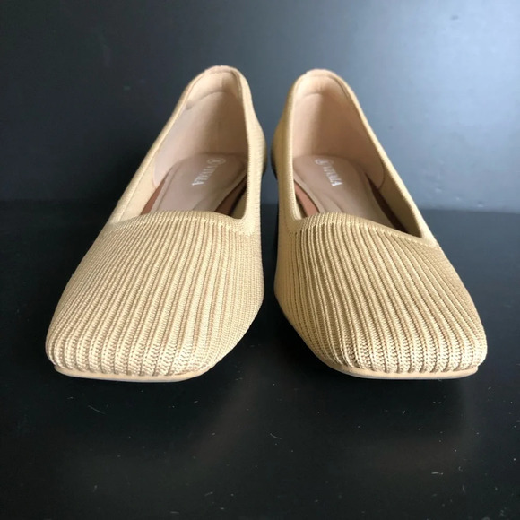 Vivaia Melody Square Toe Chunky Heel Pump Cream Ivory Size EUR 37.5 US 7 - Picture 4 of 12